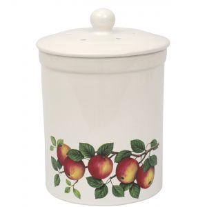 Ashmore Ceramic Compost Caddy / Food Bin - 3L Apple Design - Main