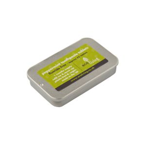 Fluoride-free toothpaste tablets with a peppermint flavour. 